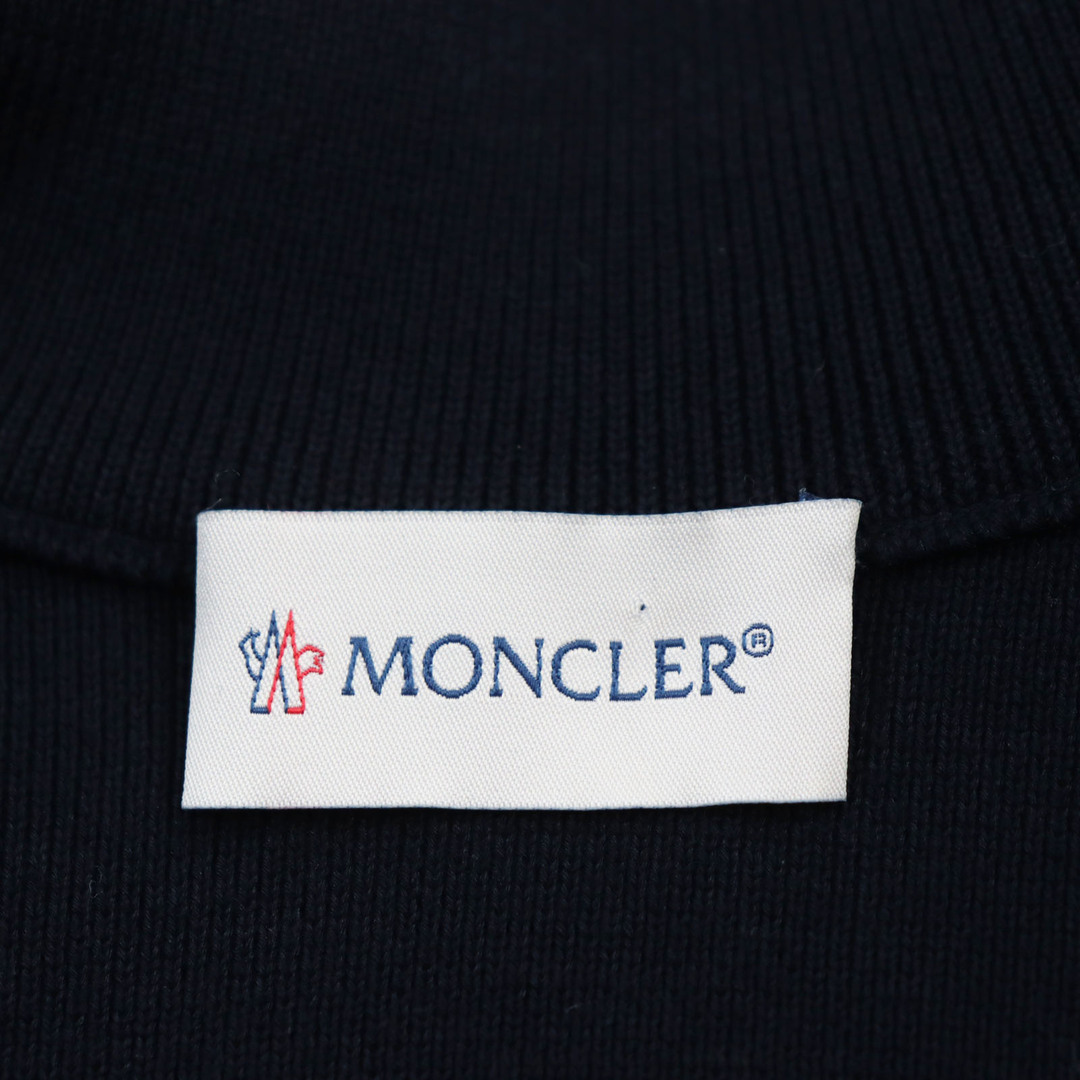 MONCLER(モンクレール)の極美品●MONCLER モンクレール 2019年製 CARDIGAN ニット切り替え ロゴ入り ダブルジップ ダウンジャケット ネイビー S 正規品 メンズ メンズのジャケット/アウター(ダウンジャケット)の商品写真