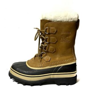 ソレル(SOREL)のSOREL(ソレル) ショートブーツ 24 メンズ - ライトブラウン×黒×マルチ レースアップ/スノーブーツ/インナーブーツ着脱可 ヌバック×ラバー×化学繊維(ブーツ)