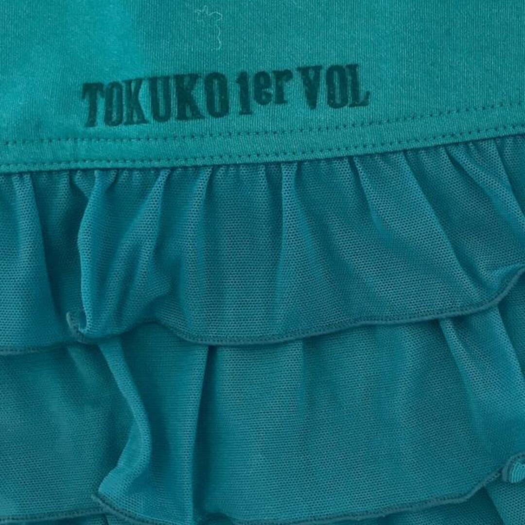 TOKUKO 1er VOL(トクコプルミエヴォル)のTOKUKO 1er VOL(トクコ・プルミエヴォル) ワンピース サイズ9 M レディース - グリーン ハイネック/長袖/ひざ丈/フリル レディースのワンピース(その他)の商品写真