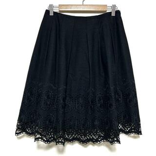 M'S GRACY(エムズグレイシー) スカート サイズ40 M レディース - 黒 ひざ丈/レース/刺繍