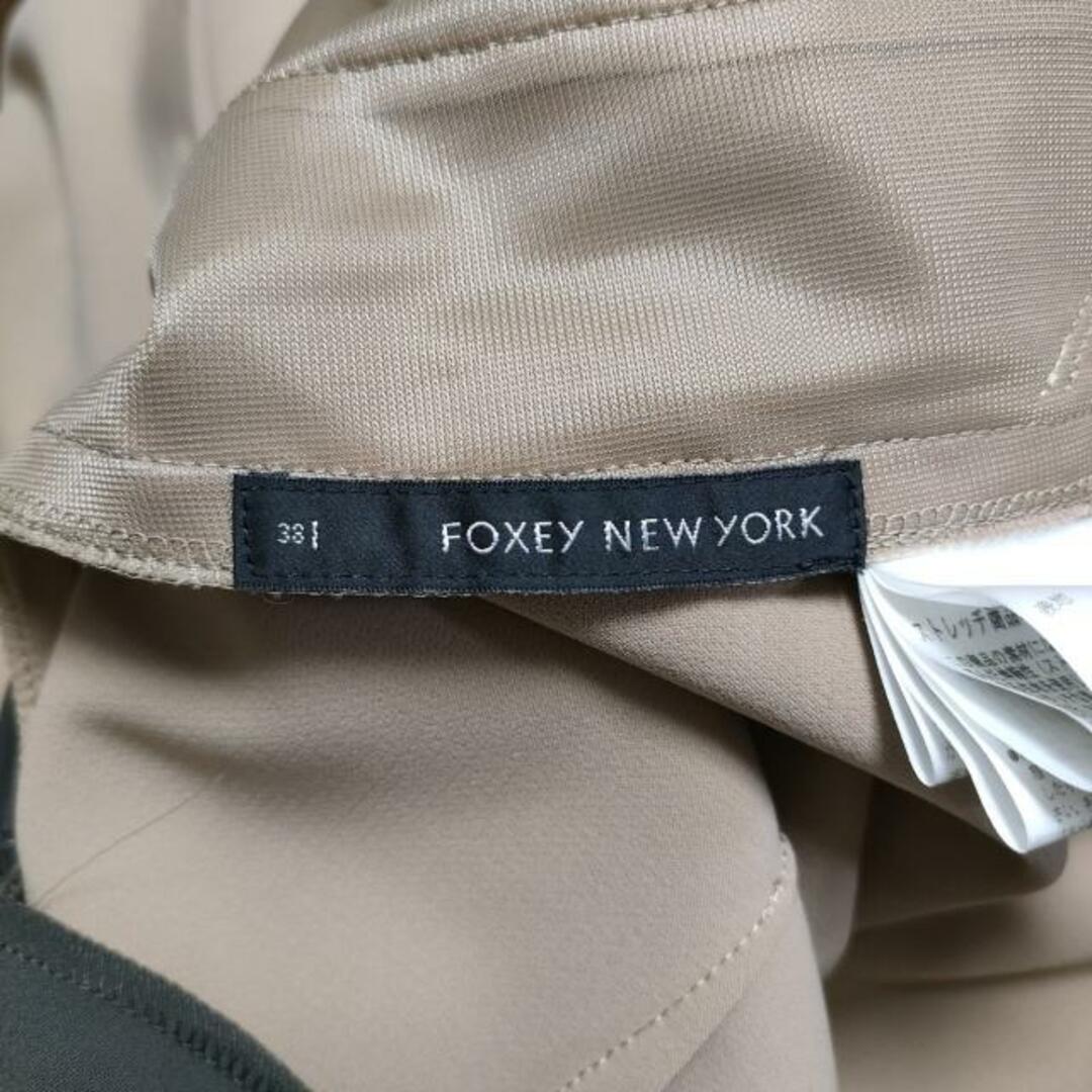 FOXEY NEW YORK(フォクシーニューヨーク) スカート サイズ38 M レディース - ベージュ×ダークグレー ひざ丈 レディースのスカート(その他)の商品写真