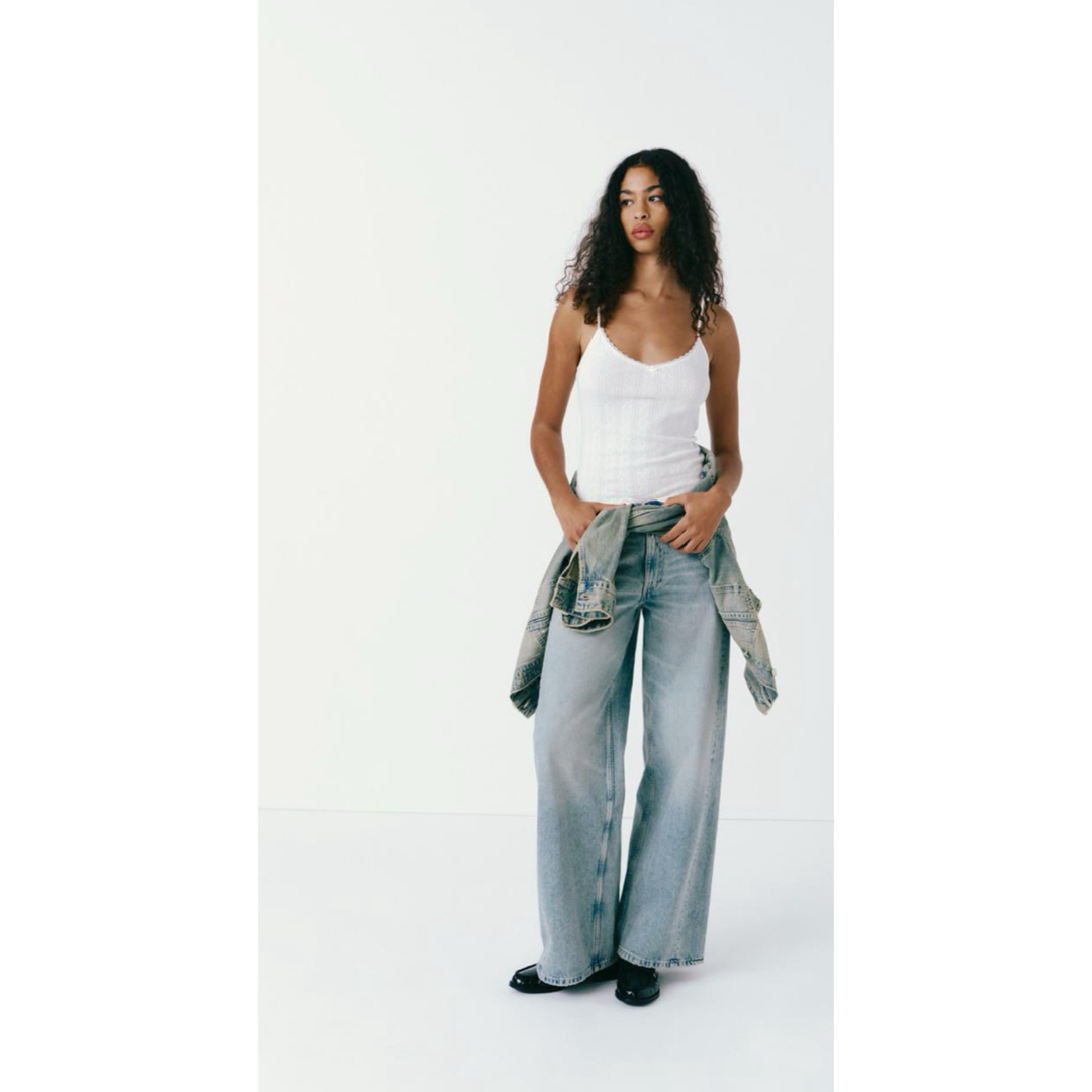ZARA - ZARA TRF ワイドレッグミッドライズデニム 34の通販 by ZARA - ZARA TRF ワイドレッグミッドライズデニム 34の通販 by