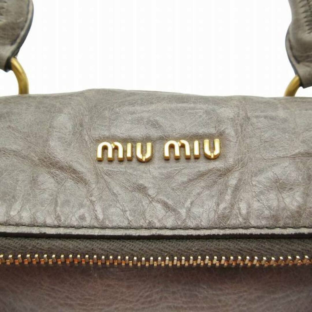 miumiu(ミュウミュウ)の美品 ミュウミュウ 2WAY ショルダー バッグ ハンドバッグ サイドリボン レディースのバッグ(ショルダーバッグ)の商品写真