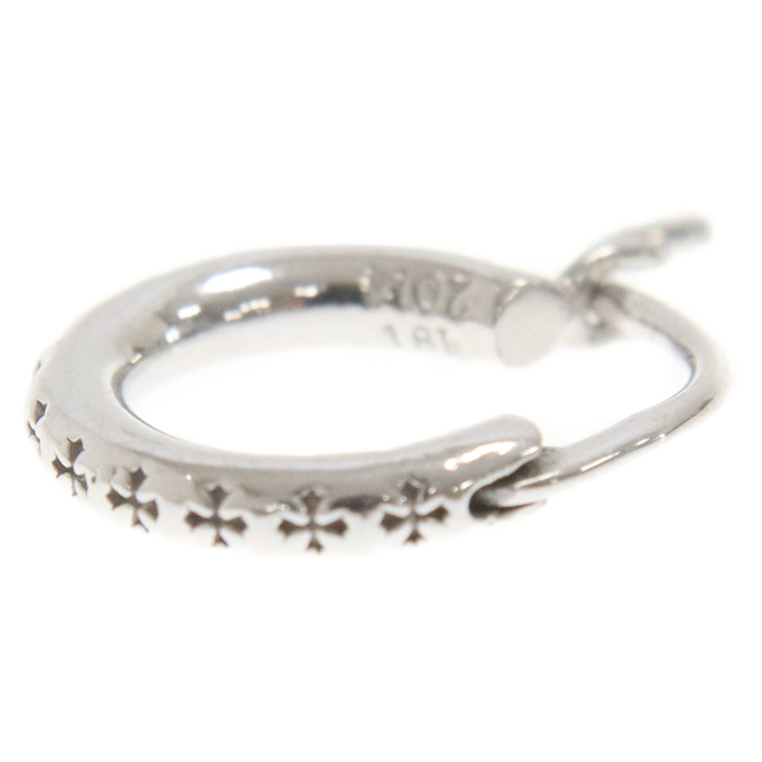 Chrome Hearts(クロムハーツ)のCHROME HEARTS クロムハーツ 18KWG HOOP TFL SML フープ シルバー ピアス ホワイトゴールド メンズのアクセサリー(ピアス(片耳用))の商品写真