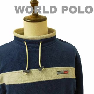 ポロ(POLO（RALPH LAUREN）)のWORLD POLO ポロ スウェット Mサイズ ネイビー イエロー(スウェット)