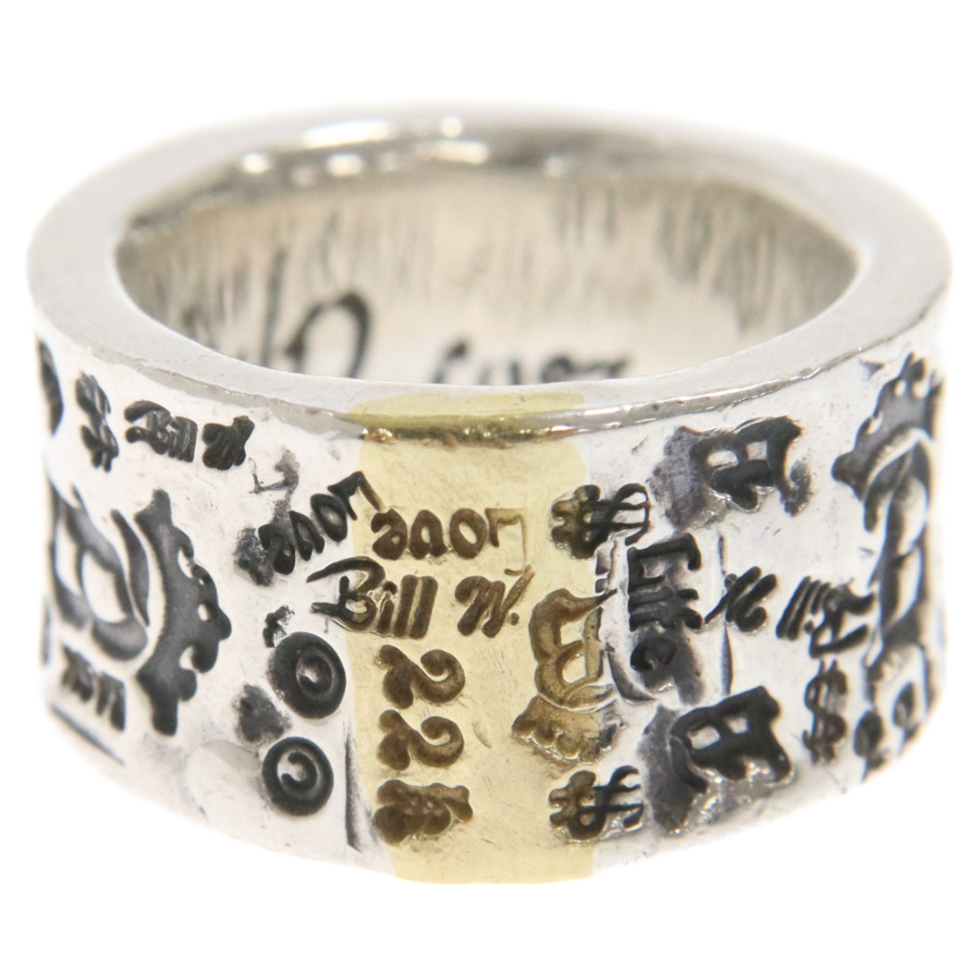 BILL WALL LEATHER(ビルウォールレザー)のBill Wall Leather/BWL ビルウォールレザー EXECUTIVE GRAFFITI BAND RING WITH 22K GOLD STRIPE エグゼクティブ グラフィティ バンドリング 22K ゴールドストライプ メンズのアクセサリー(リング(指輪))の商品写真