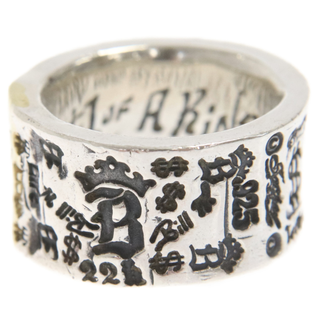 BILL WALL LEATHER(ビルウォールレザー)のBill Wall Leather/BWL ビルウォールレザー EXECUTIVE GRAFFITI BAND RING WITH 22K GOLD STRIPE エグゼクティブ グラフィティ バンドリング 22K ゴールドストライプ メンズのアクセサリー(リング(指輪))の商品写真