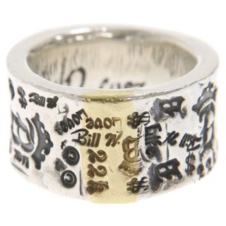 BILL WALL LEATHER - Bill Wall Leather/BWL ビルウォールレザー EXECUTIVE GRAFFITI BAND RING WITH 22K GOLD STRIPE エグゼクティブ グラフィティ バンドリング 22K ゴールドストライプ