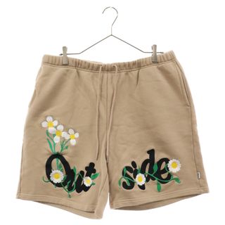 Joe Fresh goods ジョー フレッシュ グッズ Outside Floral Shorts フローラルロゴ刺繍 スウェットショーツ ハーフパンツ ベージュ