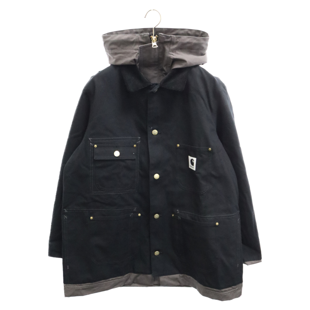 sacai(サカイ)のSacai サカイ 24SS×Carhartt WIP Reversible Duck Coat BLACK×カーハート リバーシブルダックコート ブラック 24-03390M メンズのジャケット/アウター(フライトジャケット)の商品写真