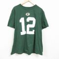 XL★古着 ナイキ NIKE 半袖 ブランド Tシャツ メンズ NFL グリー…