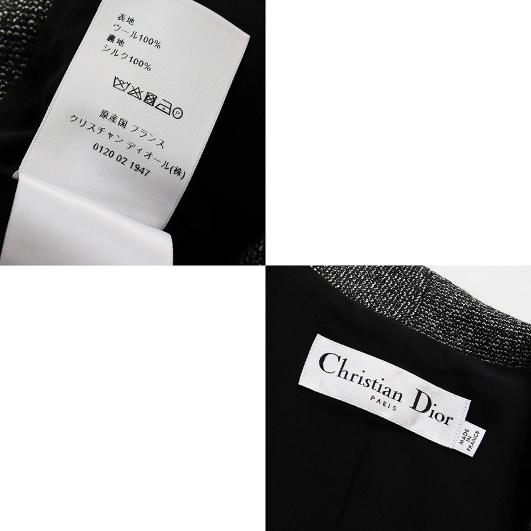 Christian Dior(クリスチャンディオール)の極美品 2019年製 クリスチャンディオール Christian Dior ウールツイード ノースリーブ ドレス 38/グレー ワンピース 【2400013784740】 レディースのワンピース(その他)の商品写真