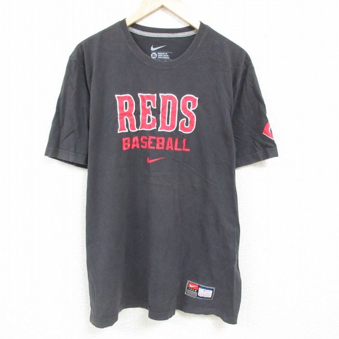 NIKE(ナイキ)のXL★古着 ナイキ NIKE 半袖 ブランド Tシャツ メンズ MLB シンシナティレッズ 大きいサイズ コットン クルーネック グレー メジャーリーグ ベースボール 野球 24mar22 中古 メンズのトップス(Tシャツ/カットソー(半袖/袖なし))の商品写真