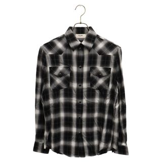 セリーヌ(celine)のCELINE セリーヌ 20SS CLASSIC CHECKER SHIRT 2C143362F クラシック 長袖チェックシャツ ブラック/ホワイト ボタンダウンシャツ(シャツ)