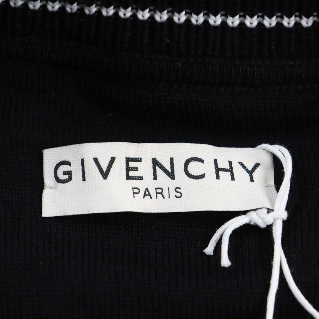 GIVENCHY(ジバンシィ)の極美品●GIVENCHY ジバンシィ 20SS BM00D04Y1L ロゴパネル刺繍 ニットボンバージャケット スタジャン ブラック XS 正規品 メンズ メンズのジャケット/アウター(スタジャン)の商品写真