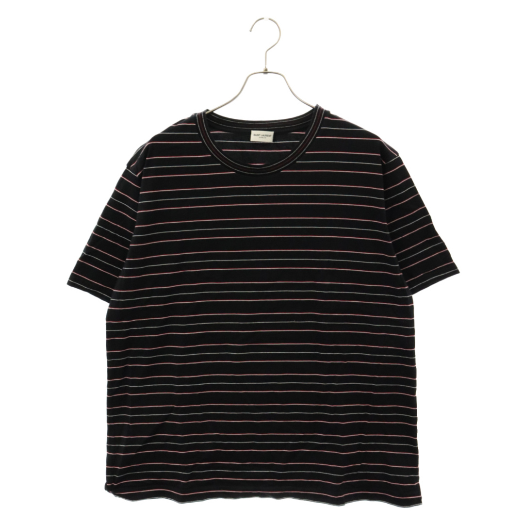 Saint Laurent(サンローラン)のSAINT LAURENT PARIS サンローランパリ 16SS Striped Red Black T-Shirt ストライププリント半袖Tシャツ ブラック/レッド メンズのトップス(Tシャツ/カットソー(半袖/袖なし))の商品写真