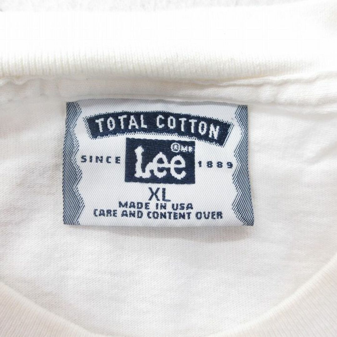 Lee(リー)のXL★古着 リー Lee 半袖 ビンテージ Tシャツ メンズ 90年代 90s Bell Atlantic 大きいサイズ コットン クルーネック USA製 白 ホワイト 【spe】 24mar22 中古 メンズのトップス(Tシャツ/カットソー(半袖/袖なし))の商品写真