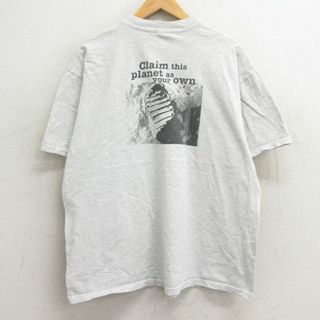 ヘインズ(Hanes)のXL★古着 ヘインズ Hanes 半袖 ビンテージ Tシャツ メンズ 00年代 00s onDISPLAY 大きいサイズ クルーネック 薄グレー 霜降り 24mar22 中古(Tシャツ/カットソー(半袖/袖なし))