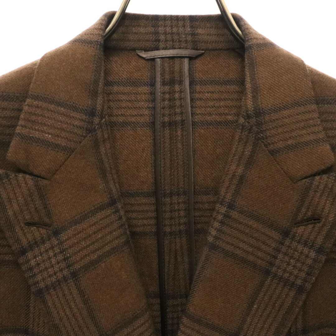 Brioni(ブリオーニ)のBrioni ブリオーニ JACKET PLUME DB RGL60R カシミヤ チェック柄 2Bテーラードジャケット ブラウン 6Bゴールドデザイン メンズのジャケット/アウター(テーラードジャケット)の商品写真