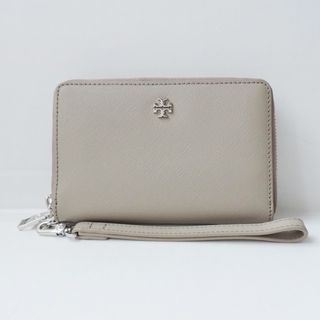 トリーバーチ(Tory Burch)のTORY BURCH(トリーバーチ) 長財布美品  - グレーベージュ ラウンドファスナー レザー(財布)