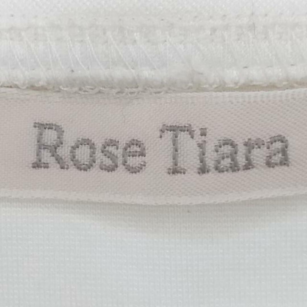 Rose Tiara(ローズティアラ)のRose Tiara(ローズティアラ) ノースリーブカットソー サイズ42 L レディース美品  - アイボリー クルーネック/パール/ビーズ/レース レディースのトップス(カットソー(半袖/袖なし))の商品写真