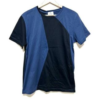 ランバンオンブルー(LANVIN en Bleu)のLANVIN en Bleu(ランバンオンブルー) 半袖Tシャツ サイズ48 XL メンズ - ネイビー×黒(Tシャツ/カットソー(半袖/袖なし))