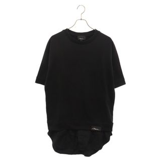 3.1 Phillip Lim - 3.1 Phillip Lim スリーワンフィリップリム SS SWEATSHIRT W POPLIN SHIRT TALL ポプリンシャツレイヤード ショートスリーブロング丈スウェット ブラック レディース F181-2485LWFM