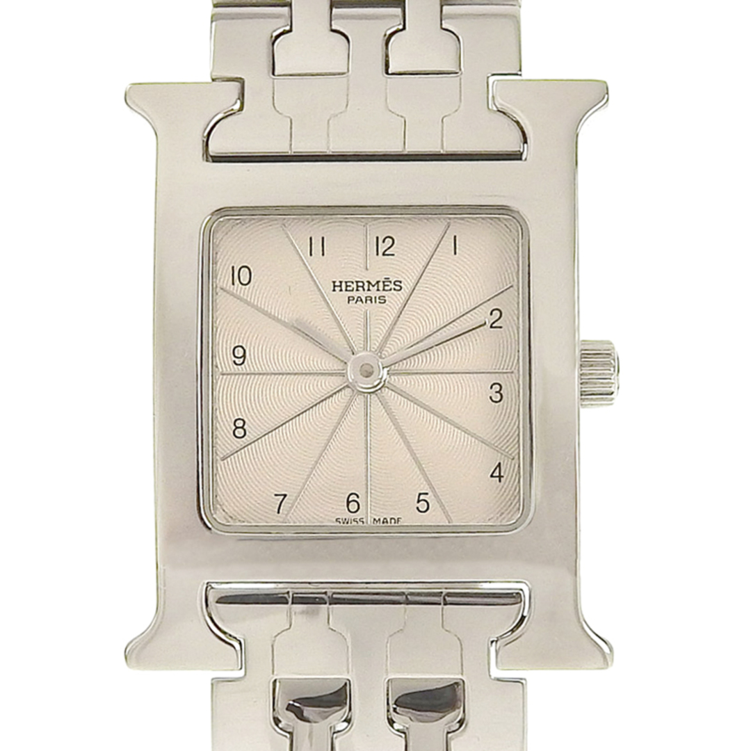 Hermes(エルメス)のエルメス HERMES Hウォッチ レディース クォーツ 腕時計 SS ホワイト文字盤 HH1.210 中古 新入荷 HE0911 レディースのファッション小物(腕時計)の商品写真