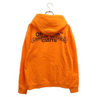 クロムハーツ(Chrome Hearts)のCHROME HEARTS クロムハーツ 18SS×OFF-WHITE HD PLVR V OFF オフホワイト ロゴバックプリントプルオーバーパーカー スウェットフーディー オレンジ(パーカー)