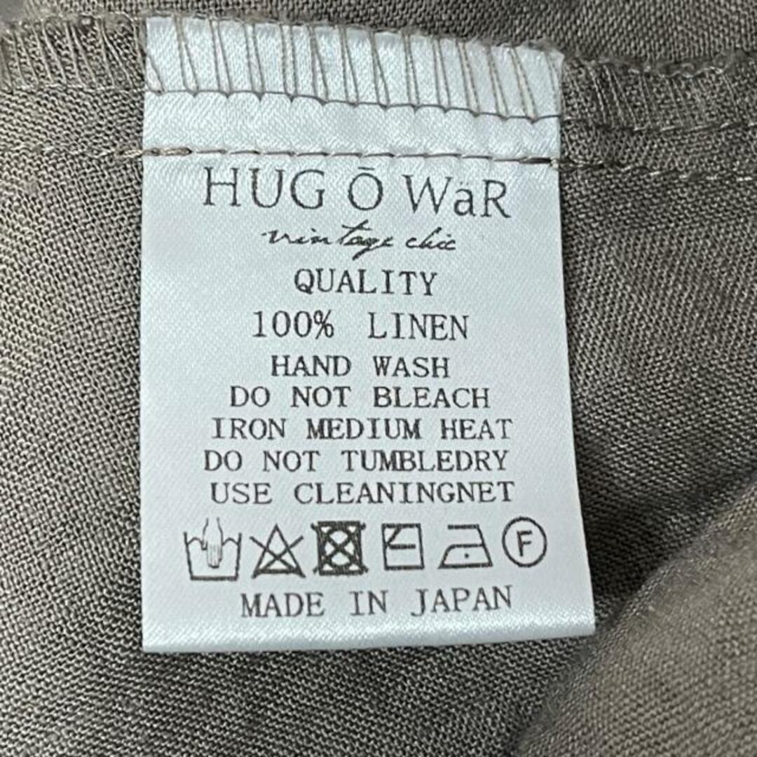 Hug O War(ハグオーワー)のHug O War(ハグオーワー) ワンピース レディース - グレーベージュ 長袖/ひざ丈/フリル 麻 レディースのワンピース(その他)の商品写真