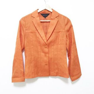 ランバンコレクション(LANVIN COLLECTION)のLANVIN COLLECTION(ランバンコレクション) ジャケット サイズ36 S レディース - オレンジ 長袖/麻/夏/春(その他)