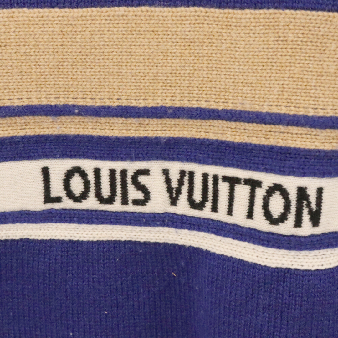 LOUIS VUITTON(ルイヴィトン)のLOUIS VUITTON ルイヴィトン 19AW LVロゴニットセーター RW192W LPX FHKL29 カシミア ブルー メンズのトップス(ニット/セーター)の商品写真