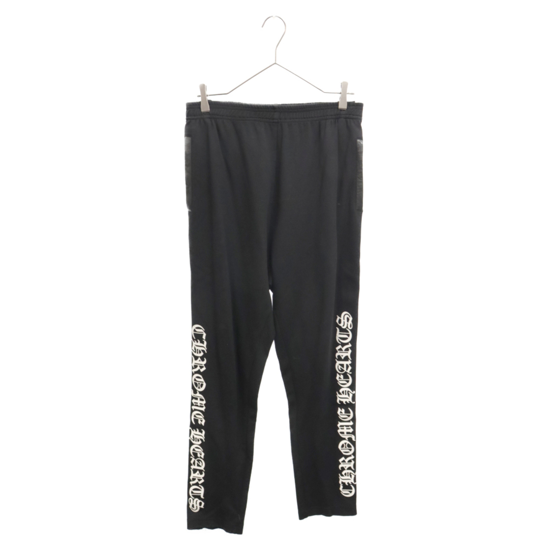 Chrome Hearts(クロムハーツ)のCHROME HEARTS クロムハーツ TRACK PANTS/トラックパンツ サイドクロスボールレザー切替トラックロングパンツ M ブラック メンズのパンツ(その他)の商品写真