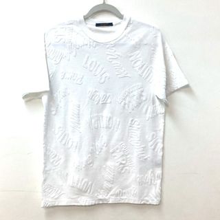 ルイヴィトン(LOUIS VUITTON)のルイヴィトン LOUIS VUITTON パイル ロゴ アパレル トップス 半袖Ｔシャツ コットン ホワイト(Tシャツ/カットソー(半袖/袖なし))