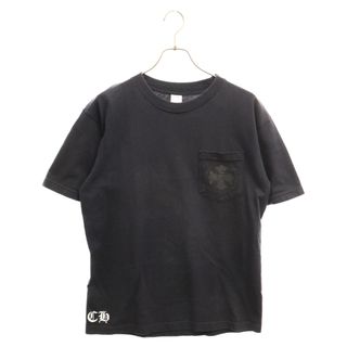 クロムハーツ(Chrome Hearts)のCHROME HEARTS クロムハーツ CH PLUS バックプリント 胸ポケット 半袖カットソー Tシャツ ブラック(Tシャツ/カットソー(半袖/袖なし))