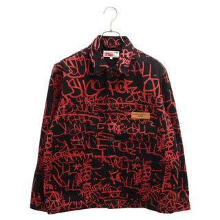 シュプリーム(Supreme)のSUPREME シュプリーム 18AW×COMME des GARCONS SHIRT Painted Canvas Chore Coat コムデギャルソンシャツ ペインテッドキャンバスチョアコート カバーオールジャケット(Gジャン/デニムジャケット)