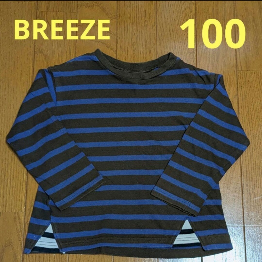 BREEZE(ブリーズ)のBREEZE　キッズ　長袖Tシャツ　100　ボーダー キッズ/ベビー/マタニティのキッズ服男の子用(90cm~)(Tシャツ/カットソー)の商品写真