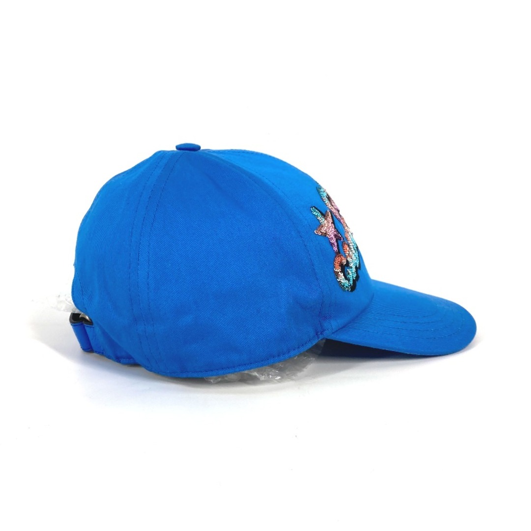 Gucci(グッチ)のグッチ GUCCI ロゴ スパンコール 703207 帽子 キャップ帽 ベースボール キャップ コットン ブルー 美品 メンズの帽子(キャップ)の商品写真