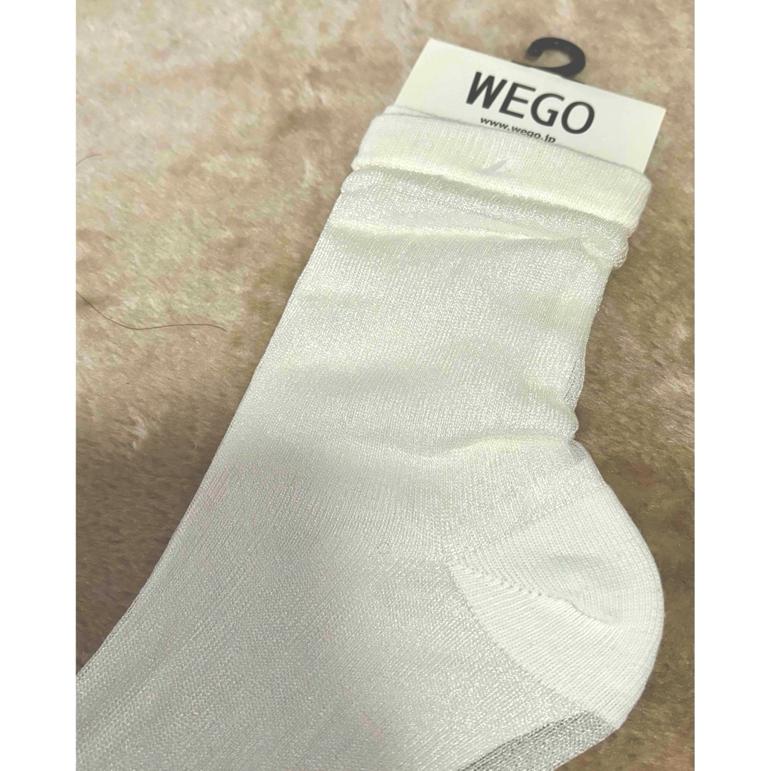 WEGO(ウィゴー)のWEGO  白シースルーソックス レディースのレッグウェア(ソックス)の商品写真