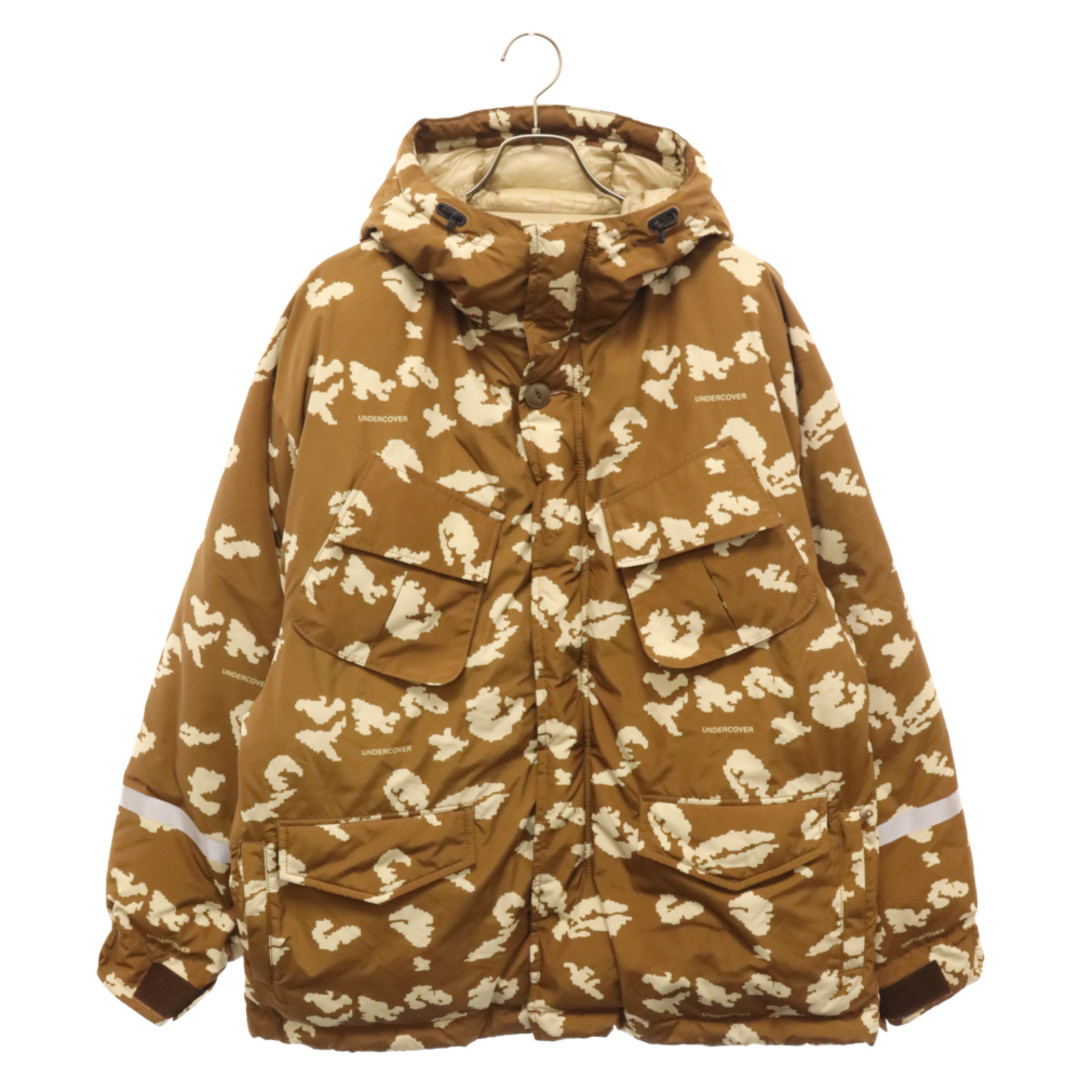 UNDERCOVER(アンダーカバー)のUNDERCOVER アンダーカバー 22AW Digital Camo Army Hooded Down Jacket デジタルカモ アーミーフーデッドダウンジャケット ブラウン UC2B4208-1 メンズのジャケット/アウター(ダウンジャケット)の商品写真