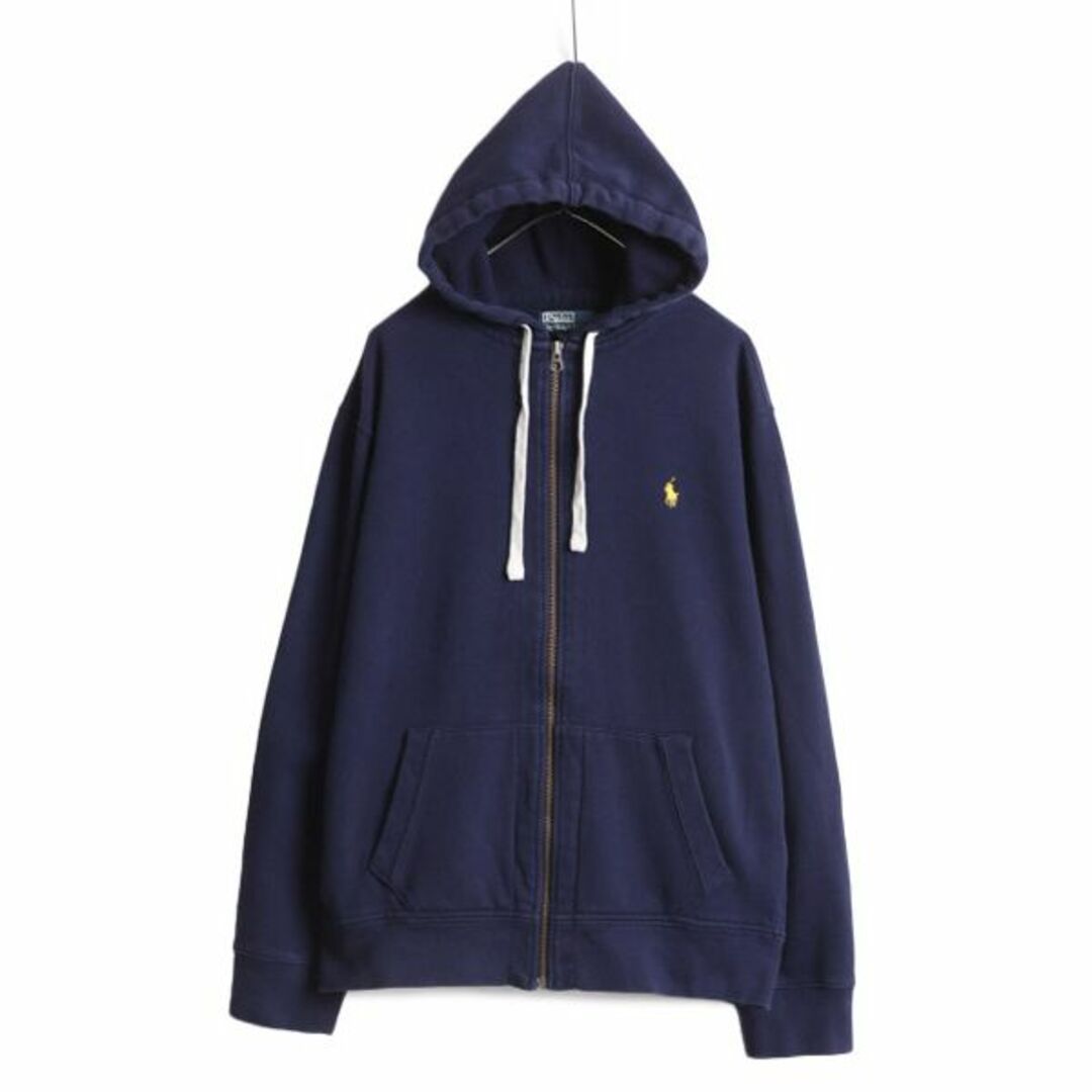 Ralph Lauren(ラルフローレン)のポロ ラルフローレン フルジップ スウェット フード パーカー メンズ XXL / 古着 スエット トレーナー ヘビーウェイト 裏起毛 ワンポイント メンズのトップス(パーカー)の商品写真