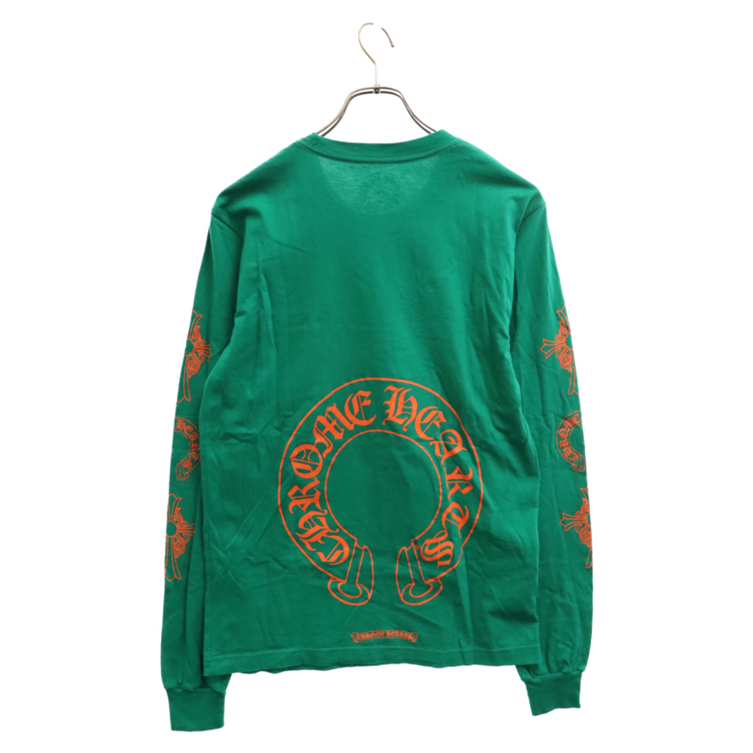 Chrome Hearts(クロムハーツ)のCHROME HEARTS クロムハーツ Orange Horseshoe L/S バック ホースシュー レーベル ロゴ ロング スリーブ 長袖Tシャツ カットソー グリーン メンズのトップス(シャツ)の商品写真