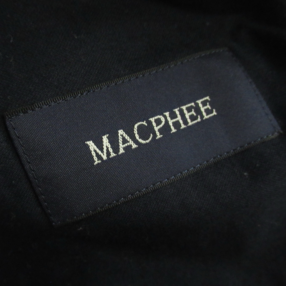 MACPHEE(マカフィー)のMACPHEE セミ ダブル サテン ロングコート スプリング ジャケット 38 レディースのジャケット/アウター(ロングコート)の商品写真