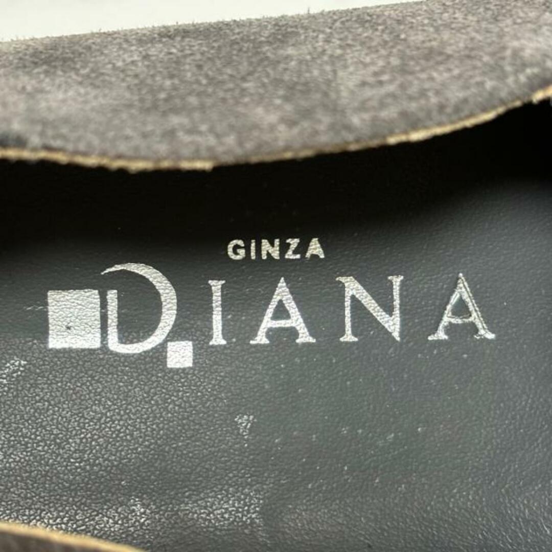 DIANA(ダイアナ)のDIANA(ダイアナ) スリッポン 23.5 レディース美品  - 黒×アイボリー×グレー インソール取外し可 ハラコ×スエード レディースの靴/シューズ(その他)の商品写真