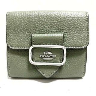 コーチ(COACH)のCOACH(コーチ) Wホック財布 - CF473 ダークグリーン レザー(財布)