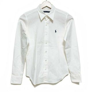 ラルフローレン(Ralph Lauren)のRalphLauren(ラルフローレン) 長袖シャツブラウス サイズ7 S レディース - 白(シャツ/ブラウス(長袖/七分))