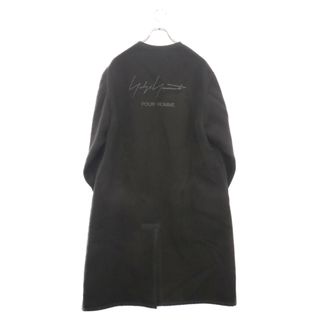 ヨウジヤマモト(Yohji Yamamoto)のYohji Yamamoto POUR HOMME ヨウジヤマモト プールオム 21AW ARMY MELTON COAT バックロゴ アーミー メルトン ウール コート HX-D27-126 ブラック(フライトジャケット)