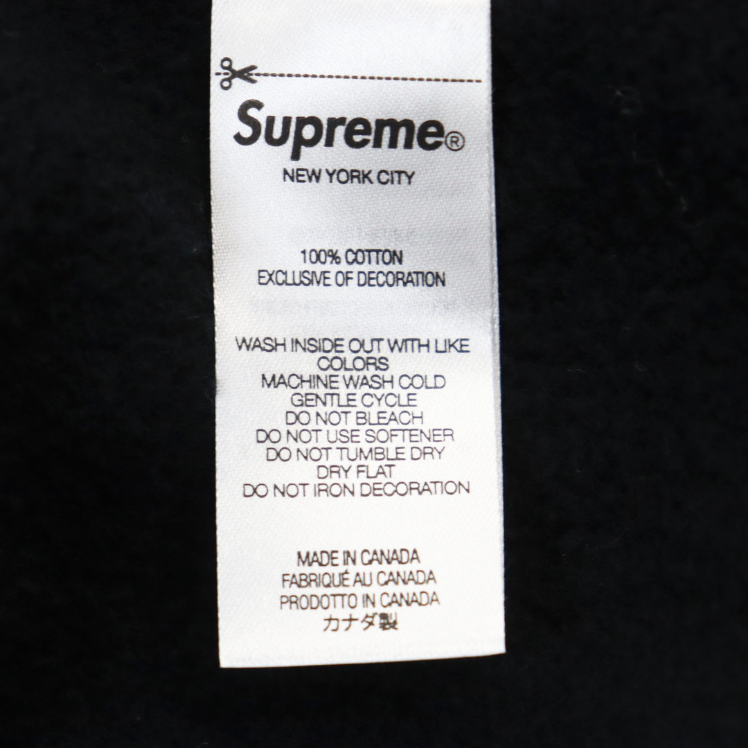 Supreme(シュプリーム)の美品○Supreme シュプリーム 21AW コットン100% Pearl Logo Hooded Sweatshirt ロゴ刺繍入り プルオーバー パーカー/フ―ディー ブラック XXL カナダ製 正規品 メンズ メンズのトップス(パーカー)の商品写真