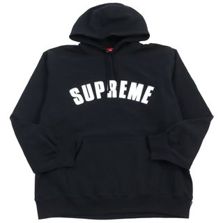 Supreme - 美品○Supreme シュプリーム 21AW コットン100% Pearl Logo Hooded Sweatshirt ロゴ刺繍入り プルオーバー パーカー/フ―ディー ブラック XXL カナダ製 正規品 メンズ