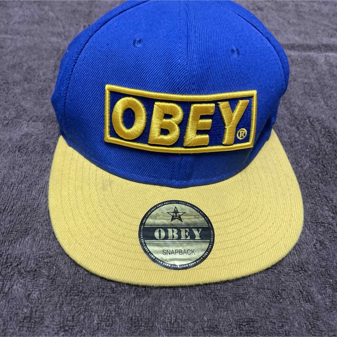 OBEY(オベイ)のOBEYストレートキャップ　ブルー メンズの帽子(キャップ)の商品写真